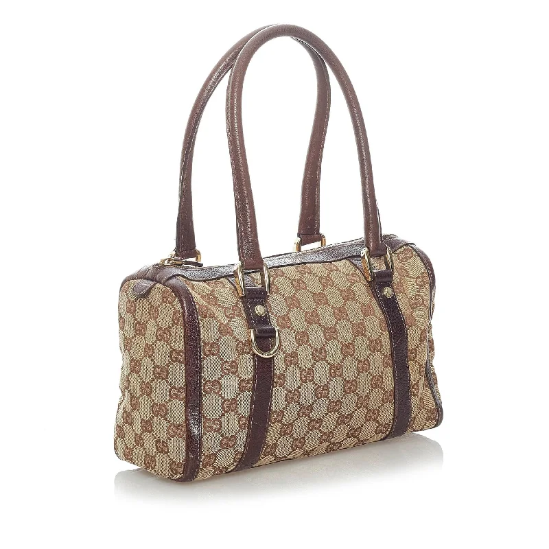 Gucci tote bags for women with a printed Gucci logoGucci GG Canvas Abbey Boston Bag (32955)