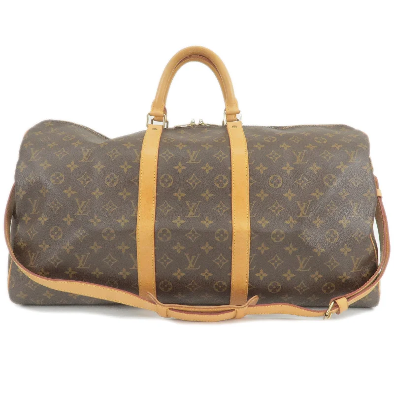 Louis Vuitton handbags with a metal - framed clasp for durabilityLouis Vuitton Monogram Keep All Bandouliere 55 Bag M41414