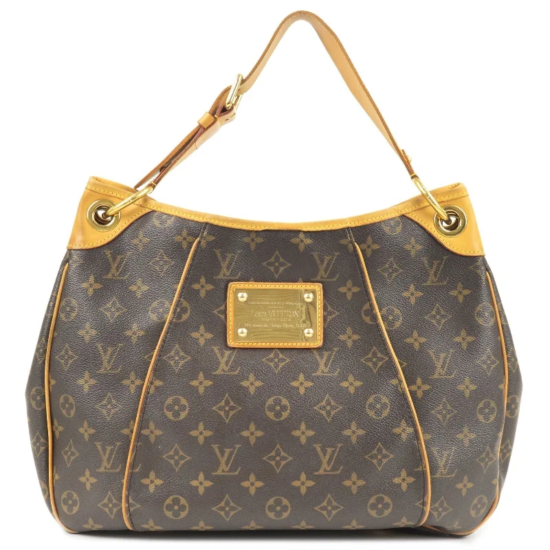 Louis Vuitton handbags with a patent - leather finish for a shiny lookLouis Vuitton Monogram Galliera PM Shoulder Bag M56382