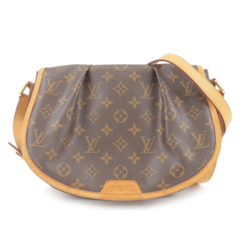 Louis Vuitton handbags with a patent - leather finish for a shiny lookLouis Vuitton Monogram Menilmontant PM Shoulder Bag M40474