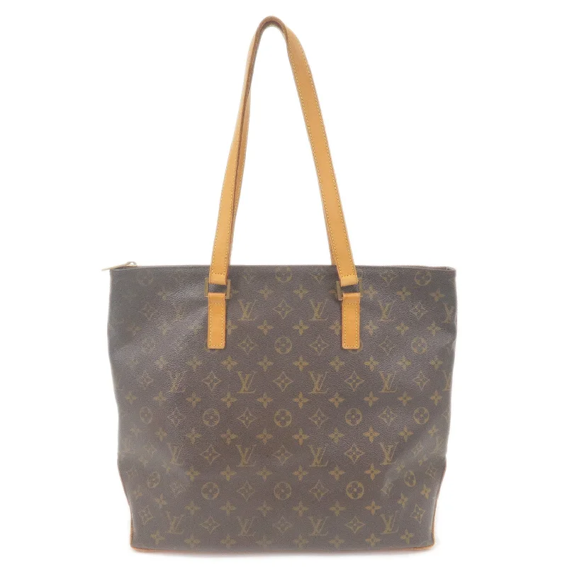 Louis Vuitton handbags with a back - zip pocket for storing valuablesLouis Vuitton Monogram Cabas Mezzo Tote Bag Brown M51151