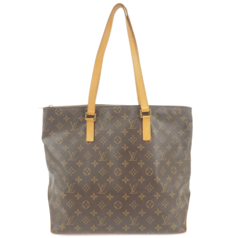 Ladies Louis Vuitton shoulder bags with a single - handle silhouetteLouis Vuitton Monogram Cabas Mezzo Tote Bag Hand Bag M51151