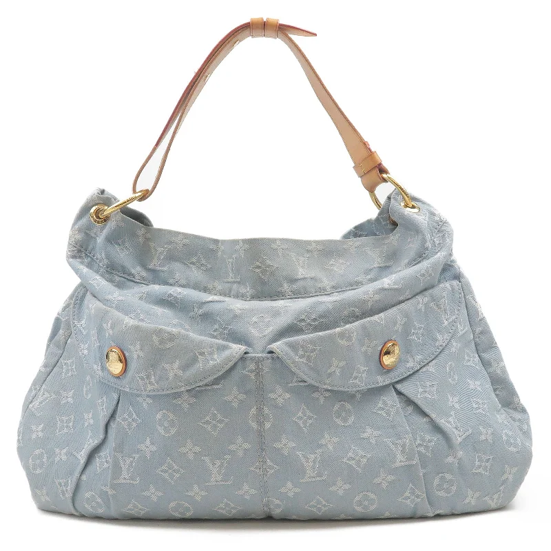 Louis Vuitton handbags with a metal - framed clasp for durabilityLouis Vuitton Monogram Denim Daily GM Shoulder Bag M40492