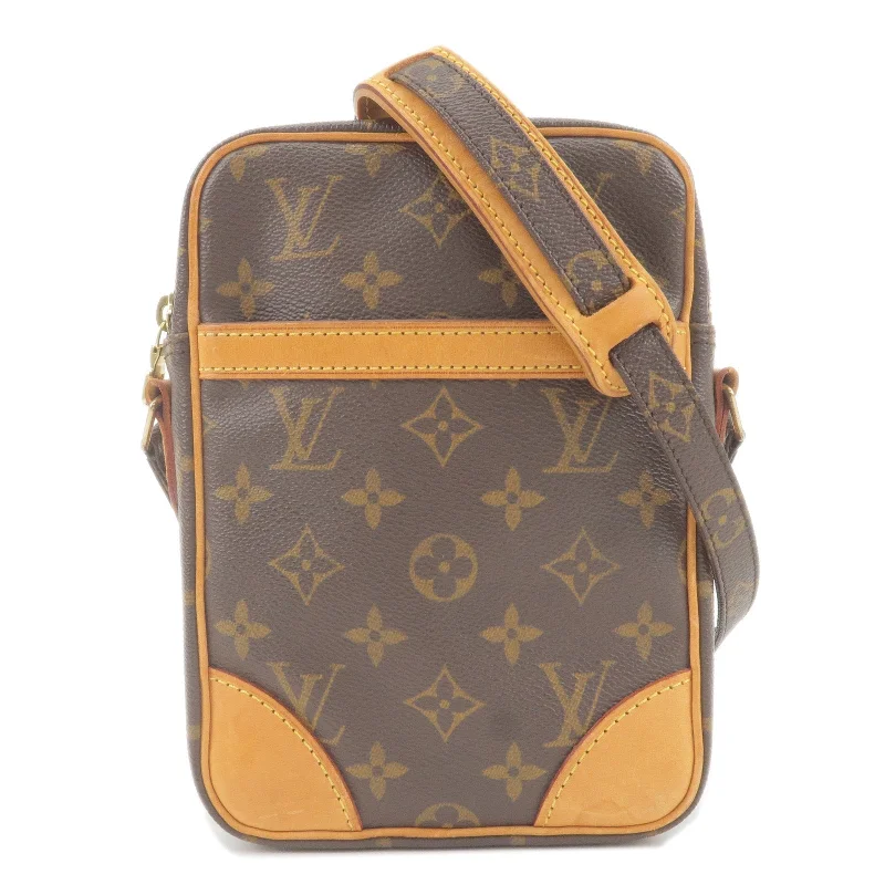 Louis Vuitton handbags with a patent - leather finish for a shiny lookLouis Vuitton Monogram Danube Shoulder Bag M45266