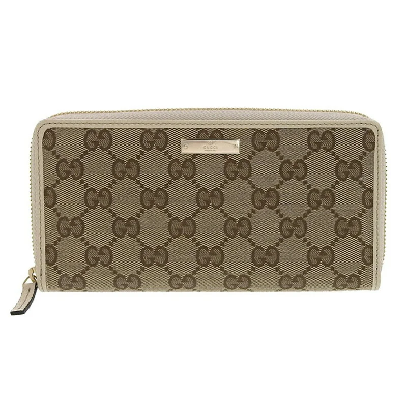 Gucci backpacks for women with a padded laptop compartmentGucci Wallet Women's Long GG Canvas 307980 Brown Ivory Round