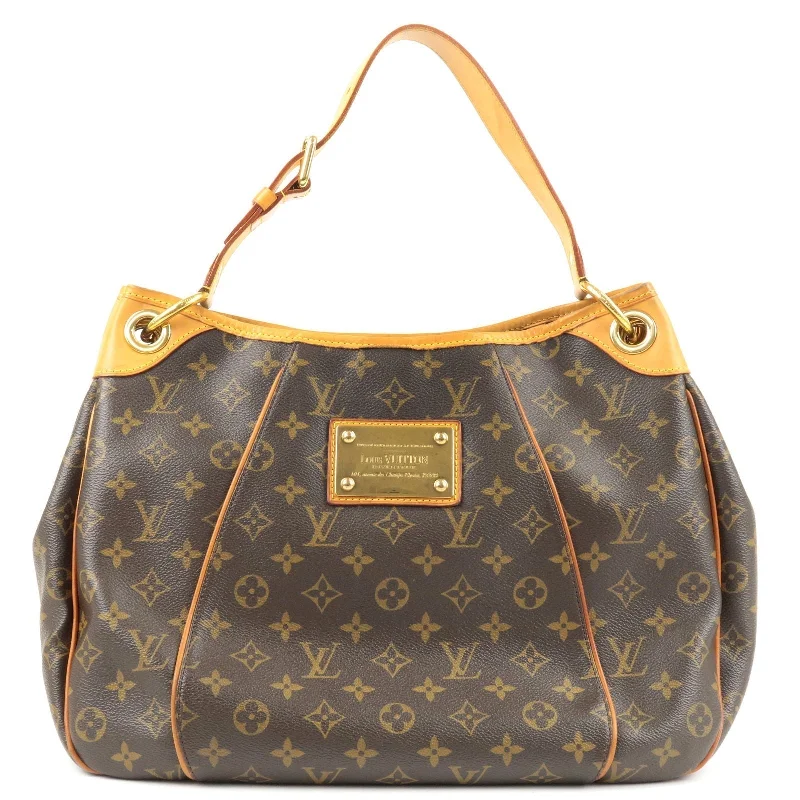 Ladies Louis Vuitton Petite Malle bags with a star - shaped charm for cutenessLouis Vuitton Monogram Galliera PM Shoulder Bag M56382