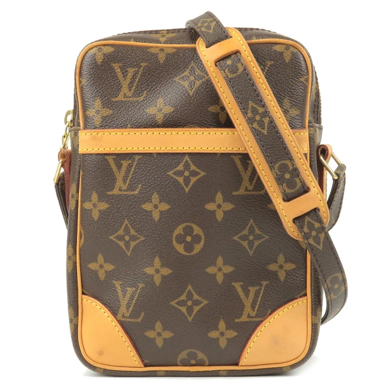 Louis Vuitton backpacks with a padded back panel for comfort during long - wearLouis Vuitton Monogram Danube Shoulder Bag Crossbody Bag M45266