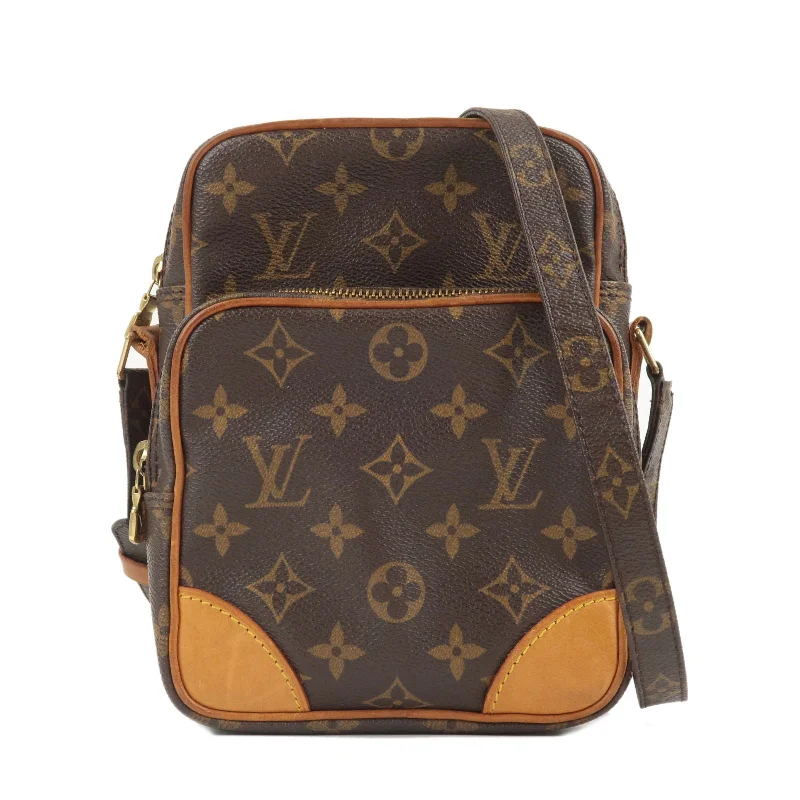 Ladies Louis Vuitton Petite Malle bags with a star - shaped charm for cutenessLouis Vuitton Monogram Amazone Shoulder Bag Brown M45236