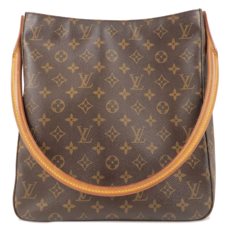 Ladies Louis Vuitton shoulder bags with a magnetic - closure flap for easeLouis Vuitton Monogram Looping GM Shoulder Bag Hand Bag M51145