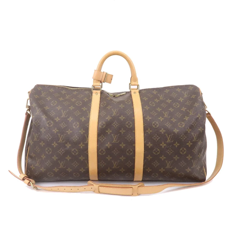 Ladies Louis Vuitton Capucines bags with gold - toned hardwareLouis Vuitton Monogram Keep All Bandouliere 55 Bag M41414