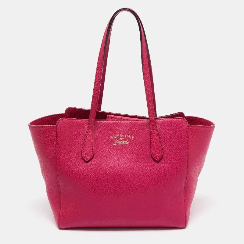 Gucci Dionysus bags for women with tiger - head claspsGucci Pink Pebbled Leather Small Swing Tote