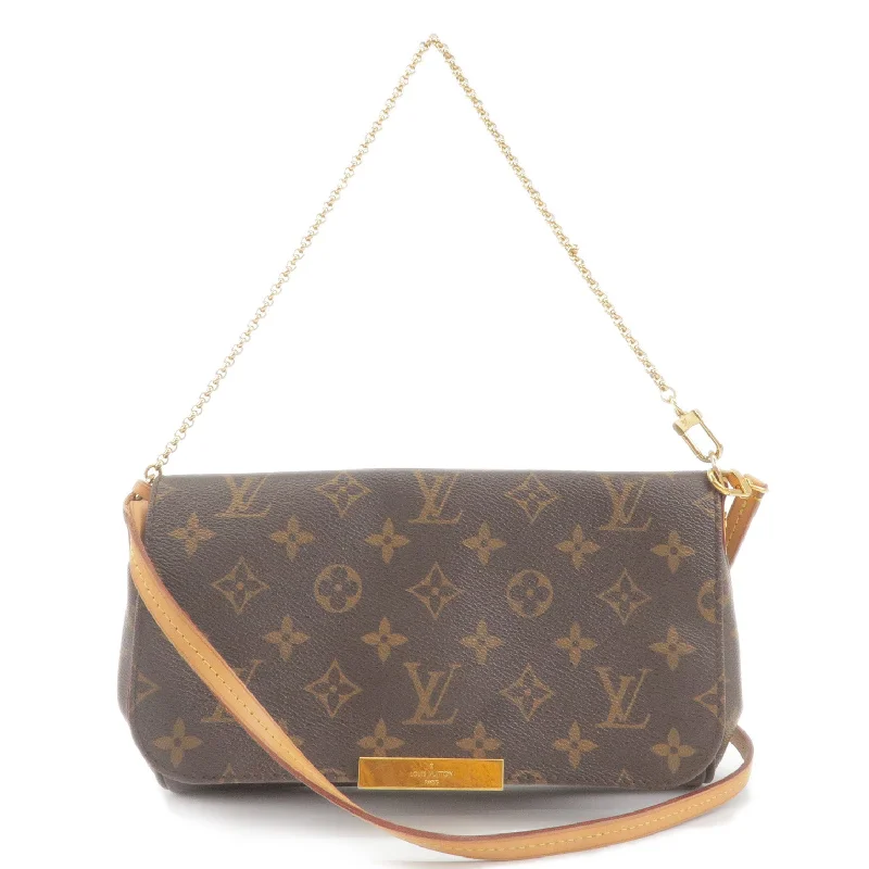 Louis Vuitton Alma bags with a monogram - embossed leather surfaceLouis Vuitton Monogram Favorite MM 2Way Shoulder Bag M40718