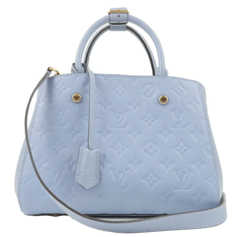 Louis Vuitton handbags with a beaded trim for a touch of glamourLouis Vuitton Monogram Empreinte Montaigne BB 2Way Bag M41050