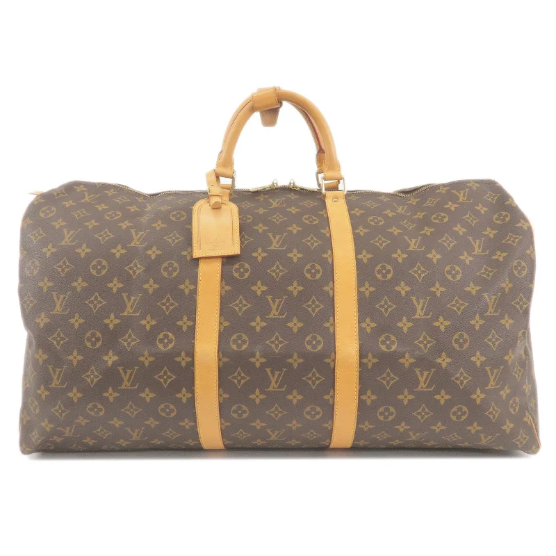 Ladies Louis Vuitton handbags with a detachable coin purse insideLouis Vuitton Monogram Keep All 60 Boston Bag M41422