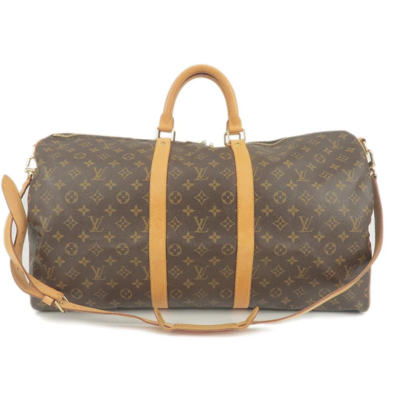 Ladies Louis Vuitton shoulder bags with a magnetic - closure flap for easeLouis Vuitton Monogram Keep All Bandouliere 55 Bag M41414