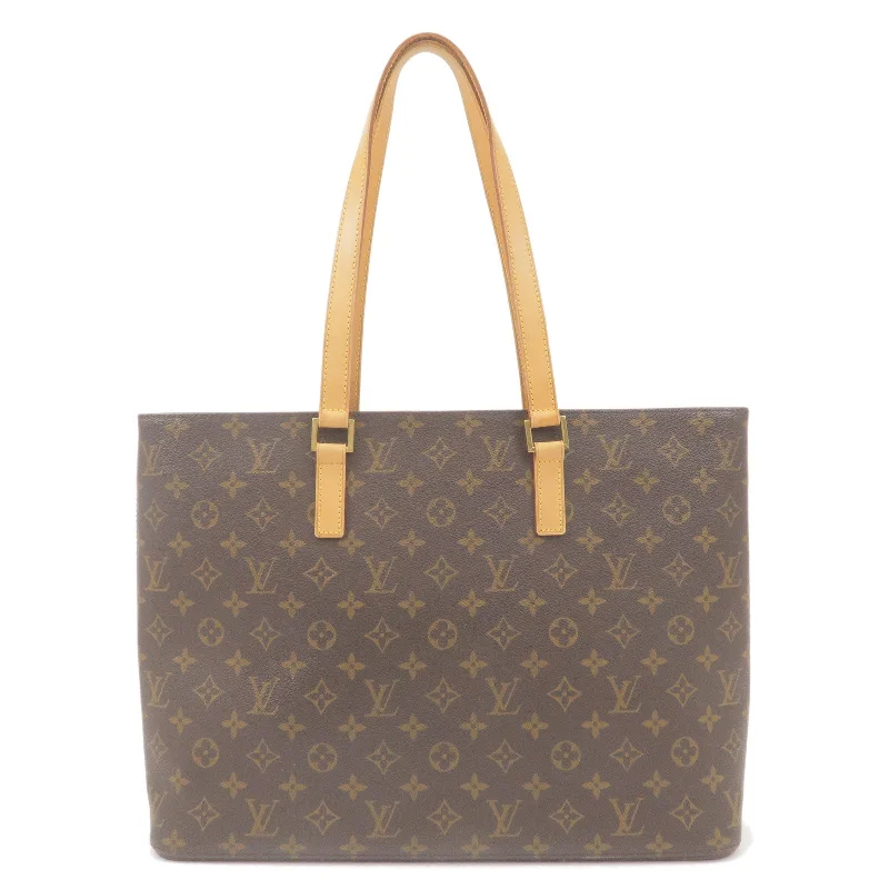 Louis Vuitton bags with a front - flap pocket for quick - access itemsLouis Vuitton Monogram Luco Tote Bag Shoulder Bag Brown M51155