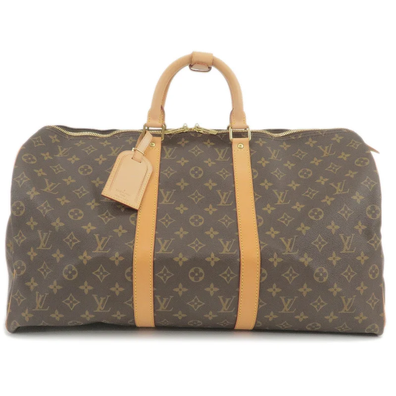 Louis Vuitton handbags with a back - zip pocket for storing valuablesLouis Vuitton Monogram Keep All 50 Boston Bag M41426