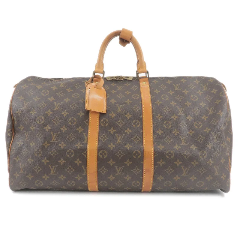 Louis Vuitton bags with a zippered interior pocket for better organizationLouis Vuitton Monogram Keep All 55 Boston Bag M41424