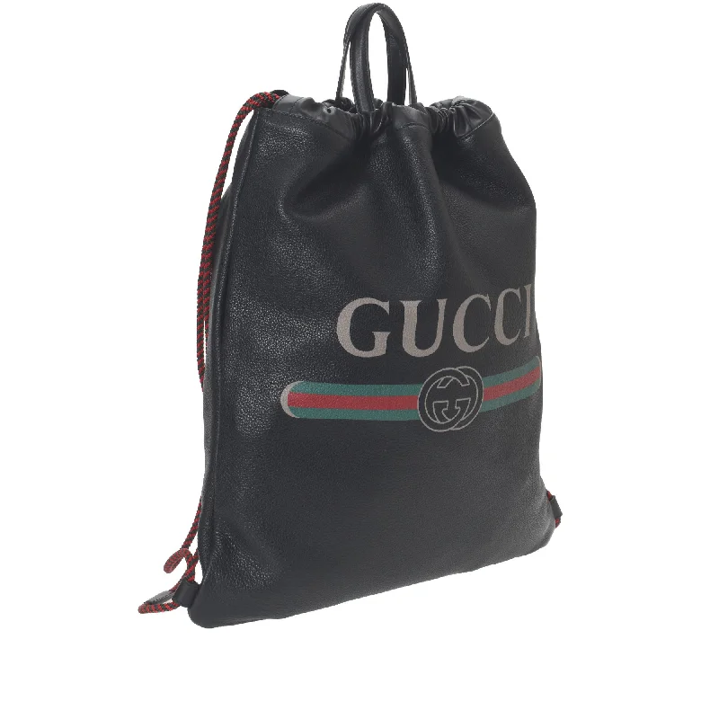 Ladies Gucci shoulder bags with a single - handle designGucci Print Drawstring Backpack