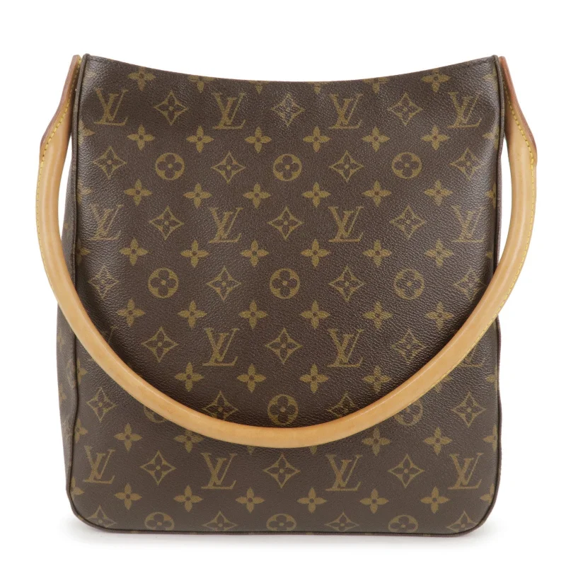 Ladies Louis Vuitton handbags with a detachable coin purse insideLouis Vuitton Monogram Looping GM Shoulder Bag Brown M51145