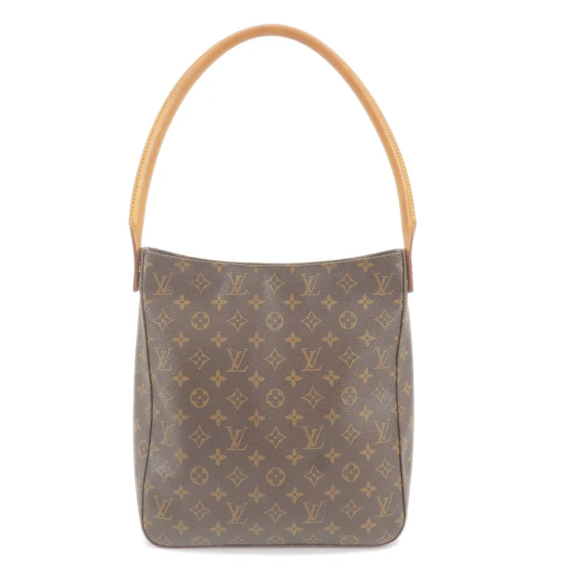 Ladies Louis Vuitton shoulder bags with a wide - width strap for comfortLouis Vuitton Monogram Looping GM Shoulder Bag M51145