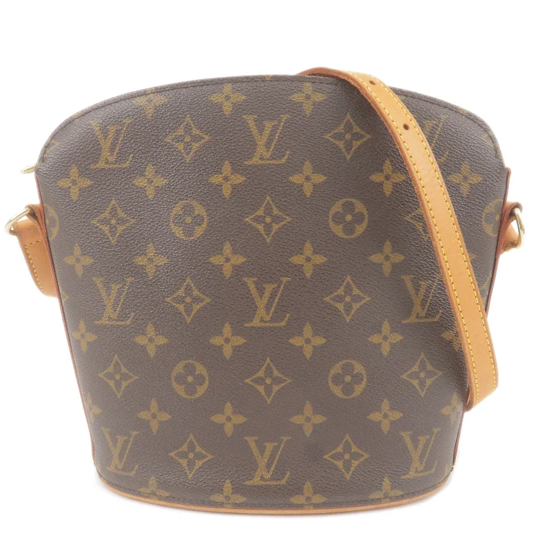 Louis Vuitton bags with a front - zip pocket for small items like keysLouis Vuitton Monogram Drouot Cross Body Shoulder Bag M51290