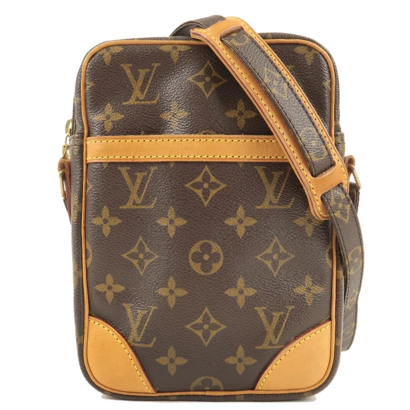 Louis Vuitton tote bags with a printed LV logo on the front for brand visibilityLouis Vuitton Monogram Danube Shoulder Bag M45266