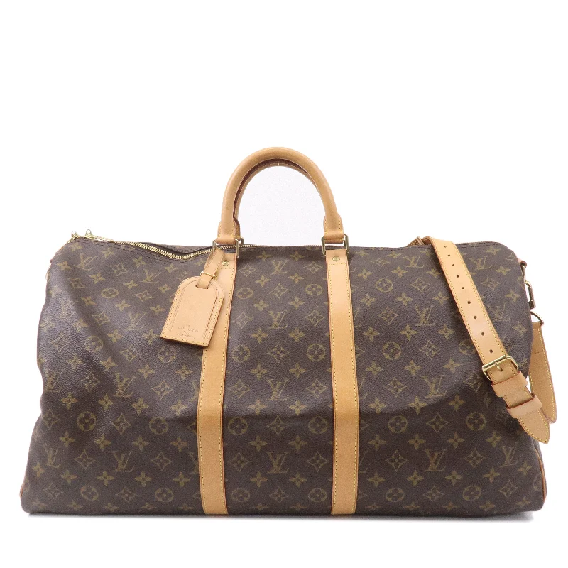 Louis Vuitton Petite Malle bags with a hard - shell structure for uniquenessLouis Vuitton Monogram Keep All 55 Bandouliere Boston Bag M41414