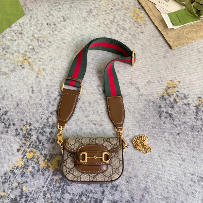 Women Gucci bags with a snap - button closure and a decorative charmWF - Gucci Bags - 12687