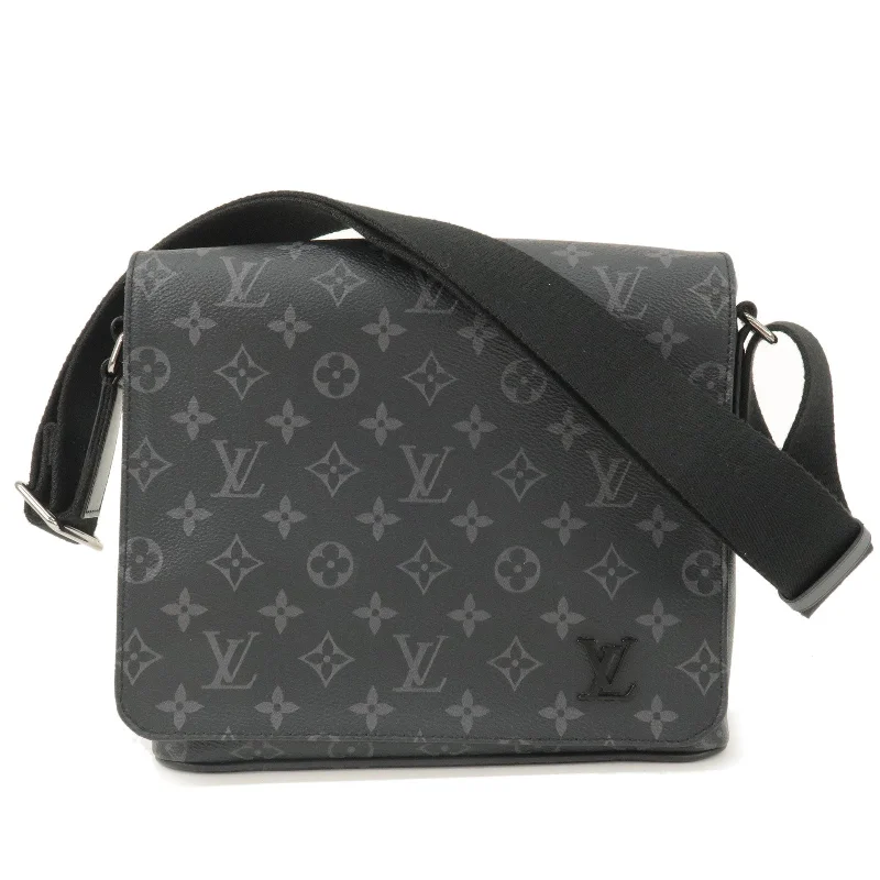 Louis Vuitton backpacks with a multi - pocket organization for functionalityLouis Vuitton Monogram Eclipse District PM NV2 Shoulder Bag M45272