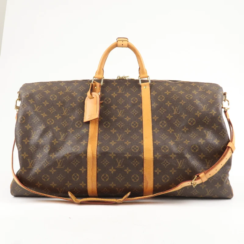 Ladies Louis Vuitton shoulder bags with a single - handle silhouetteLouis Vuitton Monogram Keep All Bandouliere 60 Bag M41412