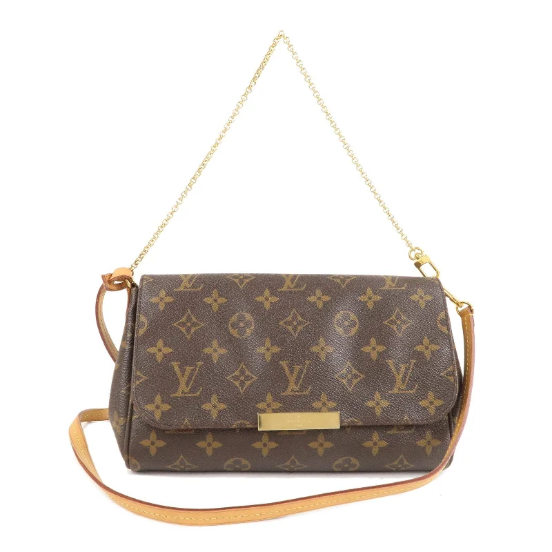 Louis Vuitton Twist bags with a crystal - embellished LV - turnlockLouis Vuitton Monogram Favorite MM 2Way Shoulder Bag M40718