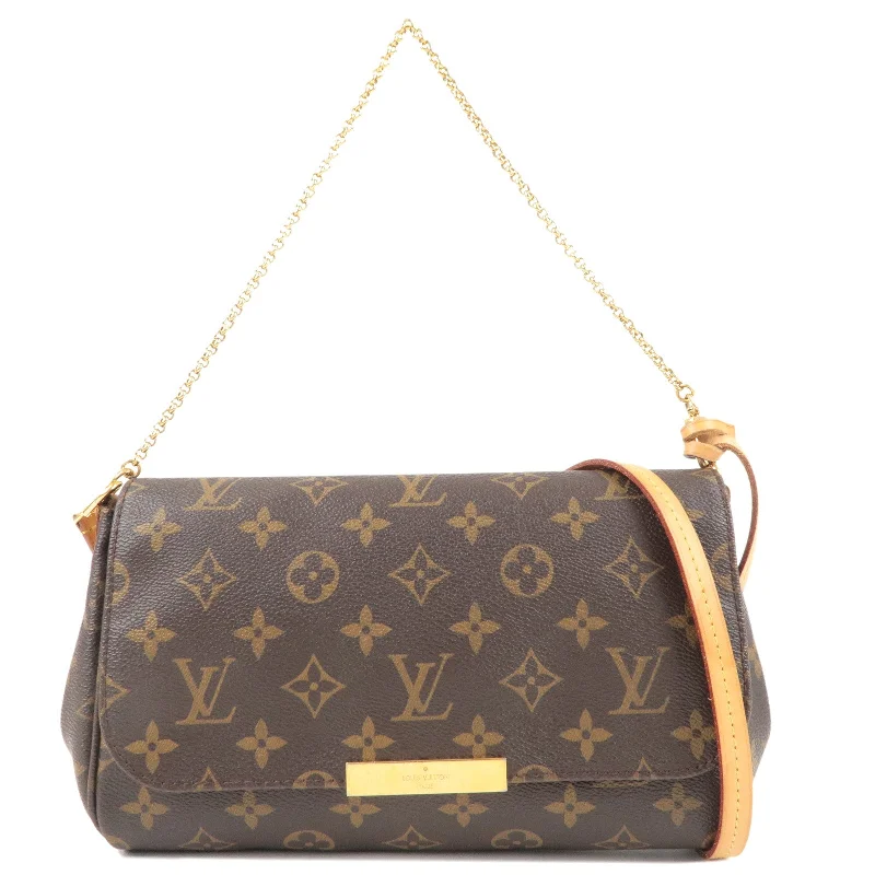 Louis Vuitton bags with a detachable mirror inside for on - the - go touch - upsLouis Vuitton Monogram Favorite MM 2Way Shoulder Bag M40718