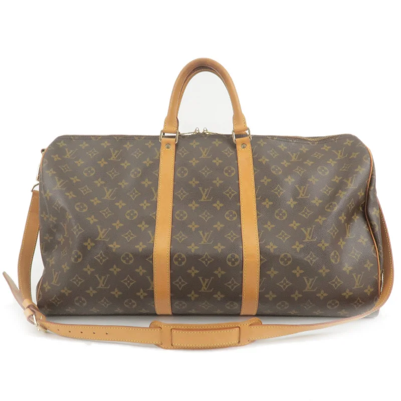 Ladies Louis Vuitton handbags with a detachable coin purse insideLouis Vuitton Monogram Keep All Bandouliere 55 Bag M41414