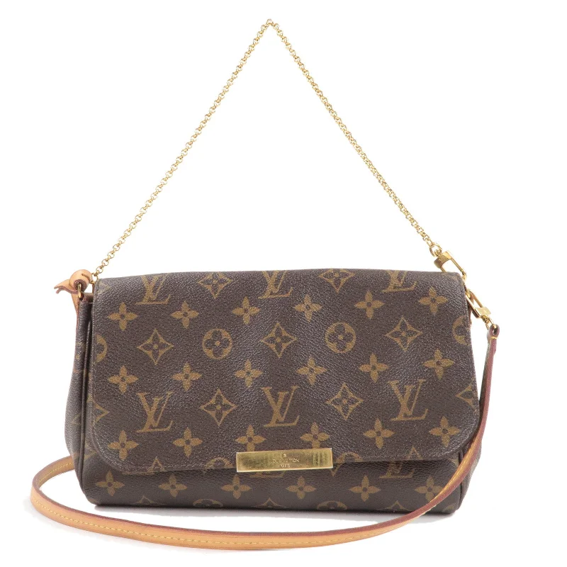 Louis Vuitton tote bags with a double - handle and shoulder - strap optionLouis Vuitton Monogram Favorite PM 2Way Shoulder Bag M40717