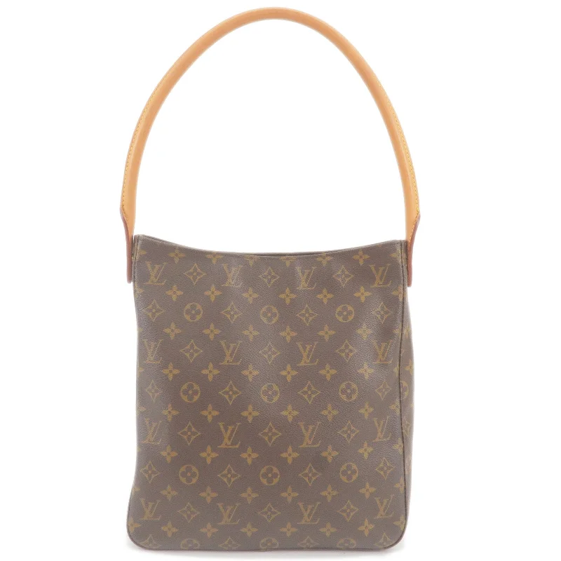 Ladies Louis Vuitton Petite Malle bags in a pastel color for a soft lookLouis Vuitton Monogram Looping GM Shoulder Bag M51145