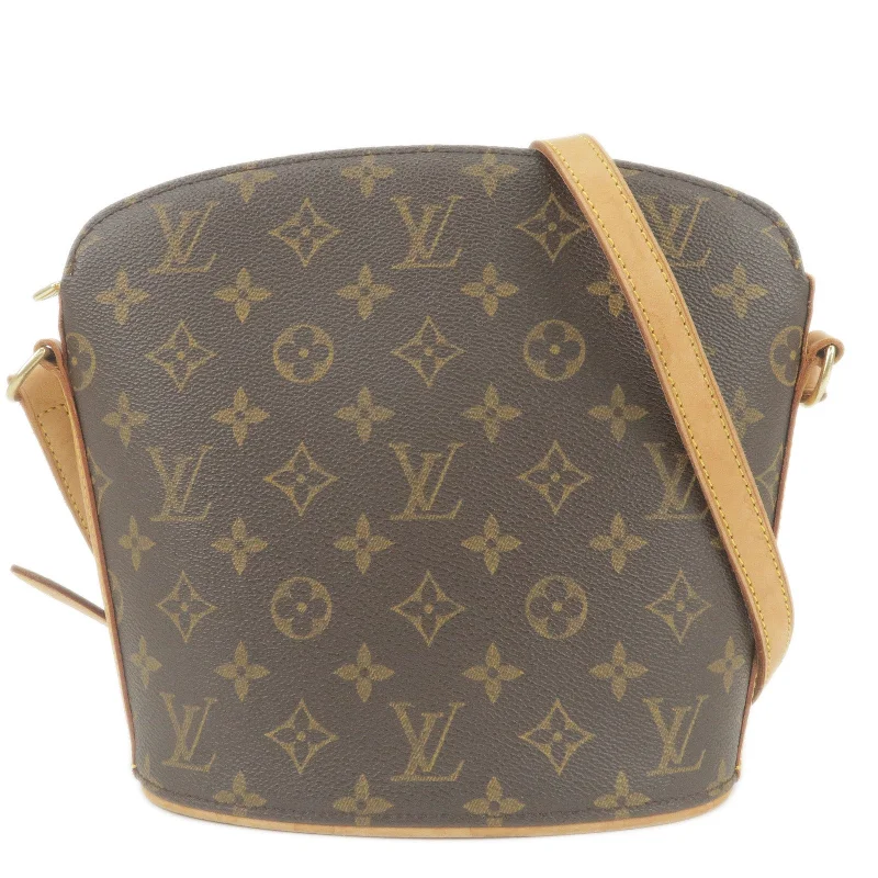 Louis Vuitton bags with a detachable mirror inside for on - the - go touch - upsLouis Vuitton Monogram Drouot Cross Body Shoulder Bag M51290