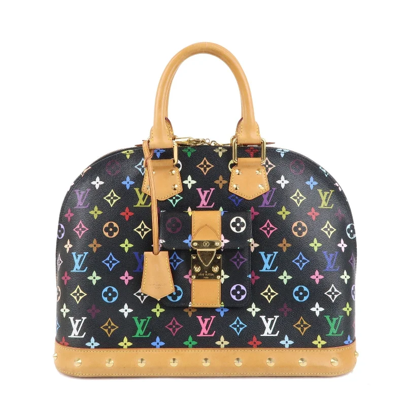 Louis Vuitton tote bags with a water - resistant coating for outdoor useLouis Vuitton Monogram Multi Color Alma Hand Bag Noir M40442