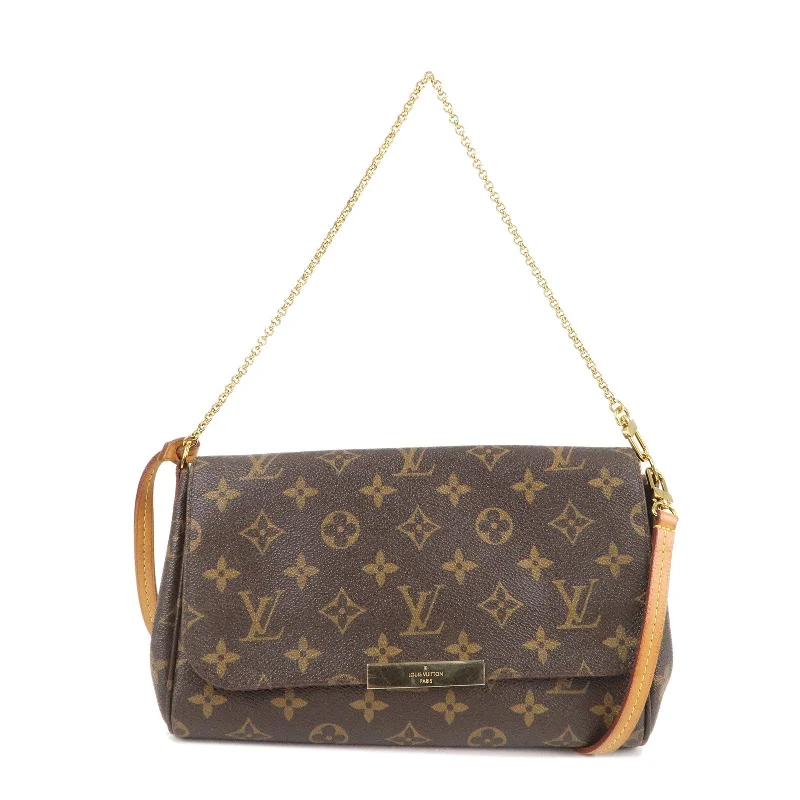 Louis Vuitton crossbody bags with a woven leather strap for textureLouis Vuitton Monogram Favorite MM 2Way Shoulder Bag M40718