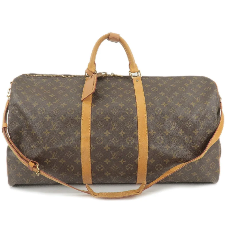 Louis Vuitton crossbody bags with a woven leather strap for textureLouis Vuitton Monogram Keep All Bandouliere 60 Bag M41412