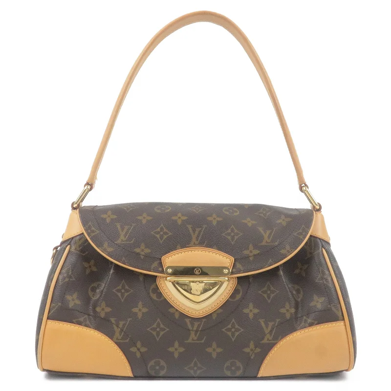 Louis Vuitton handbags with a patent - leather finish for a shiny lookLouis Vuitton Monogram Beverly MM Shoulder Bag M40121