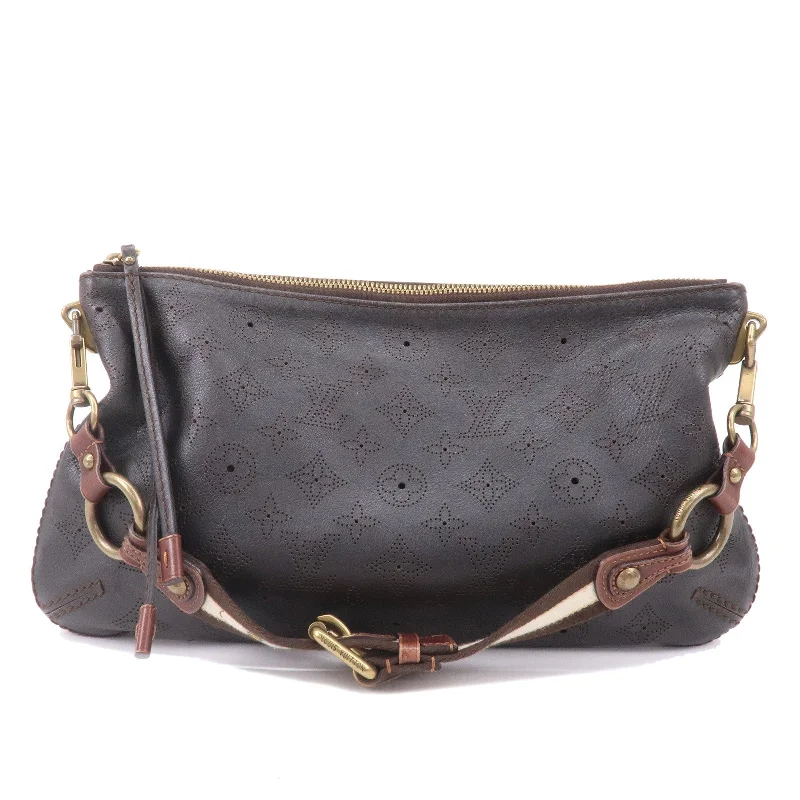 Louis Vuitton Twist bags with a crystal - embellished LV - turnlockLouis Vuitton Monogram Mahina Pochette Onatah Cacao M40003