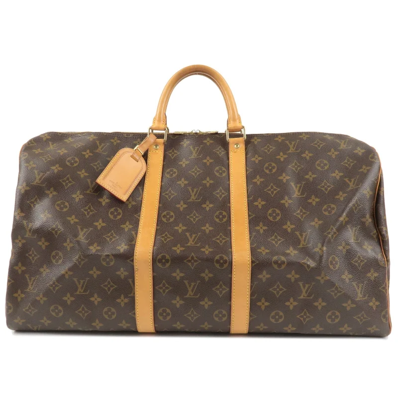 Louis Vuitton handbags with a metal - framed clasp for durabilityLouis Vuitton Monogram Keep All 55 Boston Bag M41424