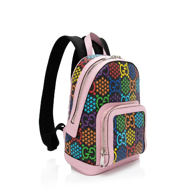 Gucci tote bags for women with a spacious interiorGucci GG Supreme Psychedelic Small Backpack (SHF-h2n9cw)