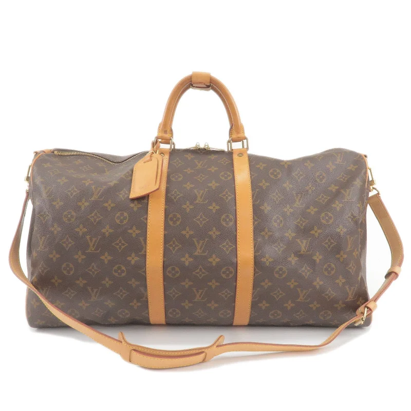 Ladies Louis Vuitton handbags with a detachable coin purse insideLouis Vuitton Monogram Keep All 55 Bandouliere Boston Bag M41414