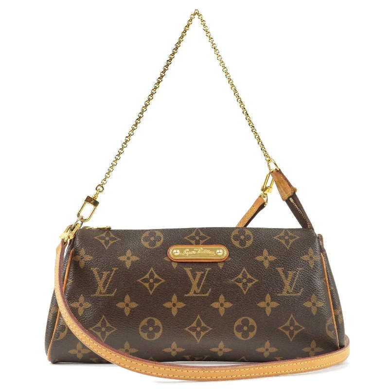 Ladies Louis Vuitton shoulder bags with a single - handle silhouetteLouis Vuitton Monogram Eva 2 Way Shoulder Bag Pouch M95567