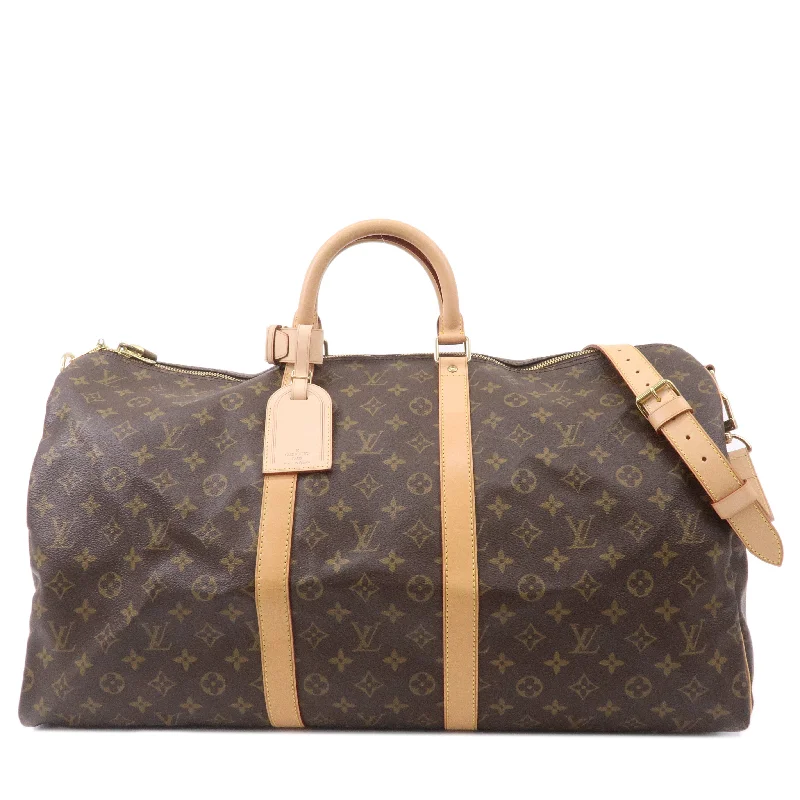 Louis Vuitton bags with a zip - around closure for enhanced securityLouis Vuitton Monogram Keep All 55 Bandouliere Boston Bag M41414