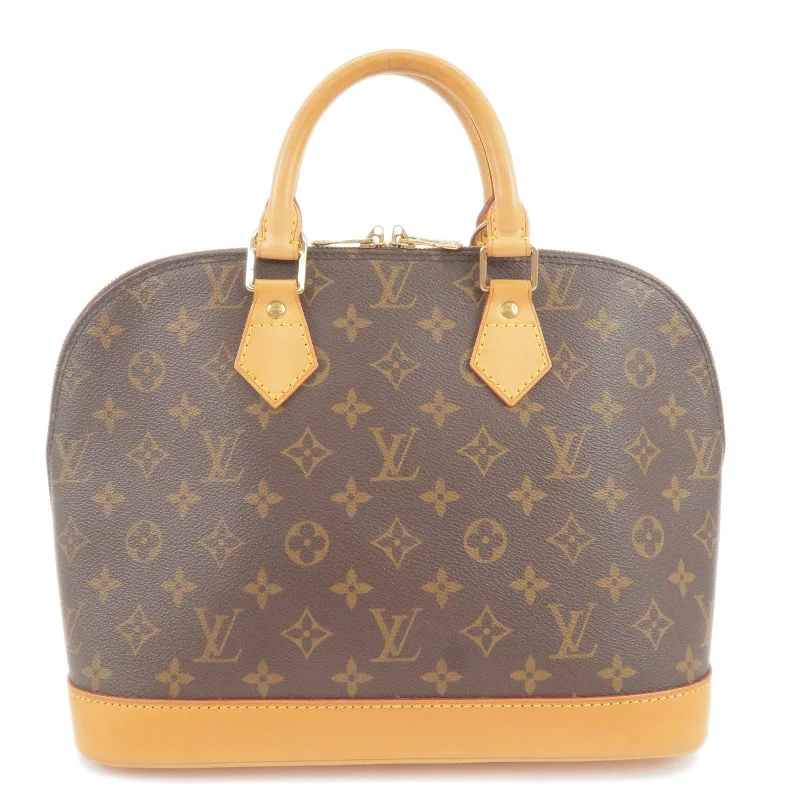 Louis Vuitton handbags with a back - zip pocket for storing valuablesLouis Vuitton Monogram Alma Hand Bag M51130