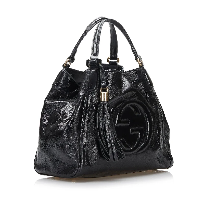 Women Gucci backpacks with a luxurious leather finishGucci Soho Satchel (SHG-36784)