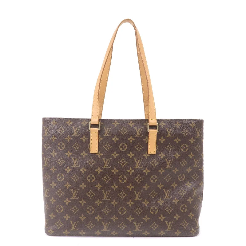 Ladies Louis Vuitton shoulder bags with a magnetic - closure flap for easeLouis Vuitton Monogram Luco Tote Bag Hand Bag Brown M51155